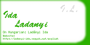 ida ladanyi business card